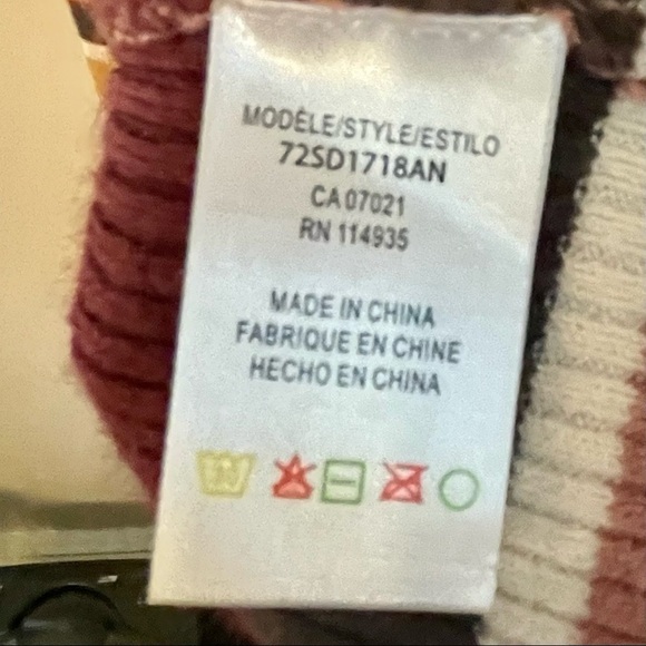 Anthropologie Parvati Midi Knit Sweater Dress Rose Pink Striped Large - Picture 12 of 14